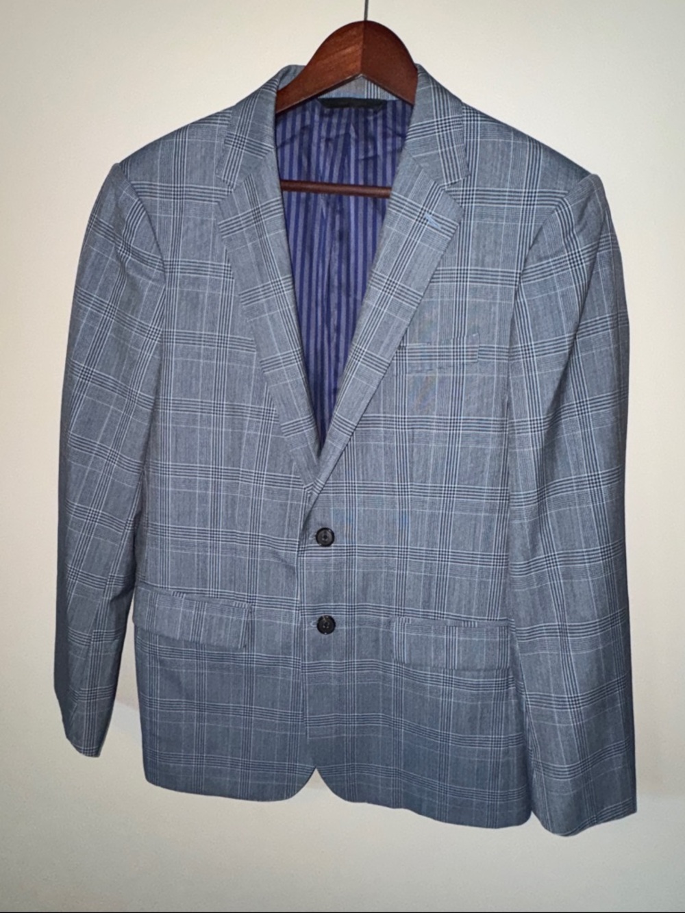 Banana Republic Men's Blue Windowpane Blazer 38S